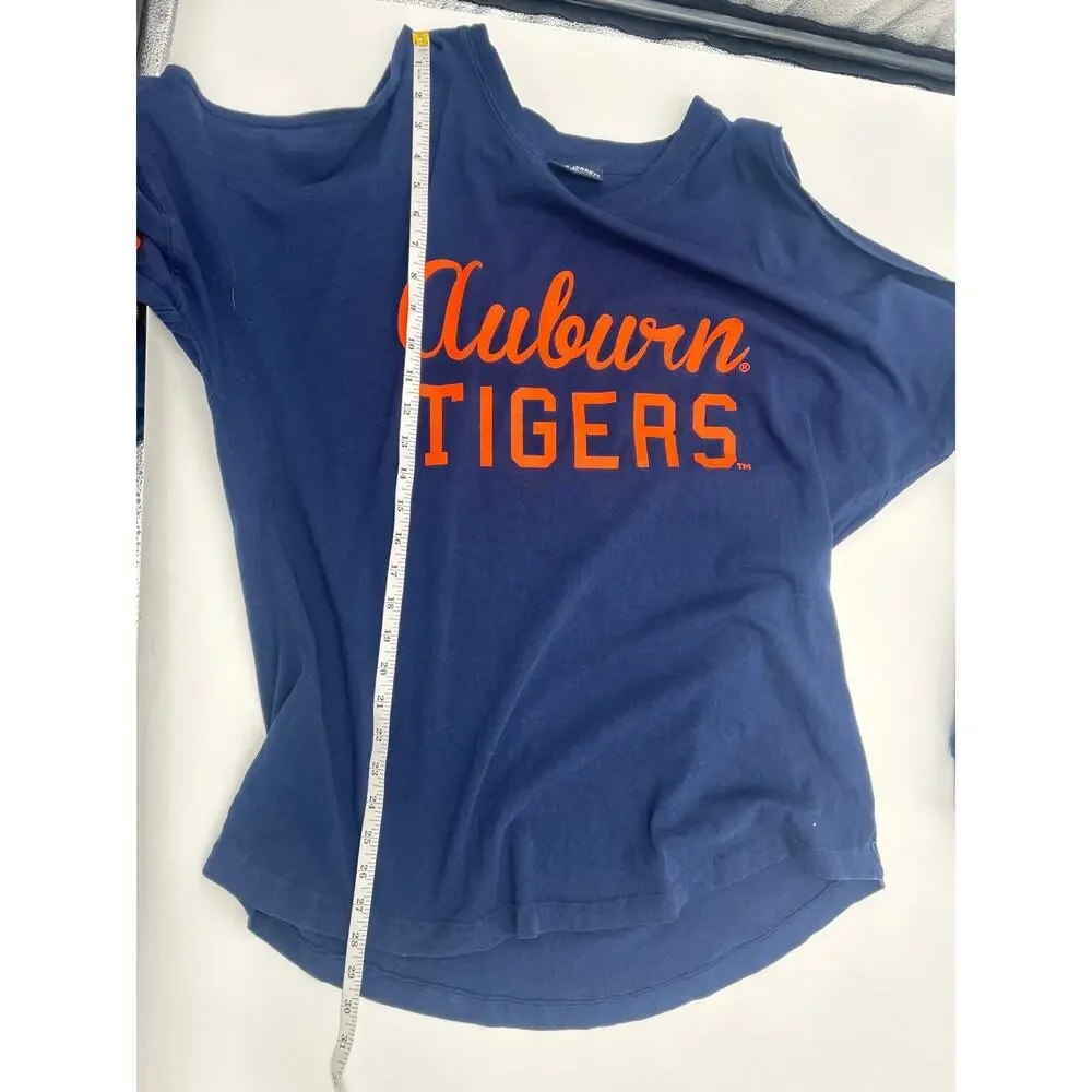 Spirit Jersey Women’s Cold Shoulder Auburn Tigers College Top Size M War Eagle